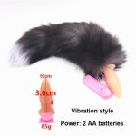 Fox, Fanala Anal Fox Tail Metal Vibrating Anal Plug Butt Plug Women Adult Sex Accessories for Couples Drop Shipping