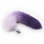 Fox, Metal Posterior Anal Plug Adult Health Toy Metal Massage Anal Massager With Colorful For Fox Tail