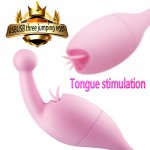 Oral Clitoris Tongue Jumping Egg Sex Vibrator Nipple massage Vibrators  G Spot Clitoris Anal Stimulator Adult Sex Toys For Women