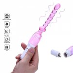 Jelly Vibrator Anal Plug Sex Toys For Woman Anal  G Spot Vibrator Stick Rotation Body Massager Masturbation Anal Beads Butt Plug