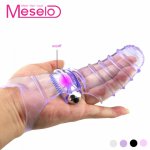 Meselo Vibrating Finger Sex Toys For Woman Masturbator Finger Sleeve With Mini Bullet Vibrator G-spot Vagina Anal Stimulator New