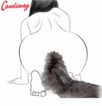 Candiway 3 Colors Rubber Butt Plug With Faux Fox Tail Fur Anal Massager Trainer Adult Cosplay Sex Toy For Erotic Costume Party