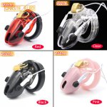 Chaste Bird Smaller Cock Cage Male Electro Chastity Device (ECB) Shock Transparent Belt Lock Plastic Device Sleeve Sex Toys A192