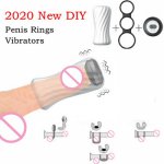 New 10 Speeds Vibrating Clitoral Vibrator Cockring Penis Trainer Delayed Ejaculation Adult Sex Toys for Men Women Masturbator