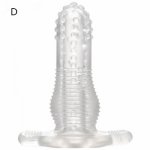 Transparent penis sleeve Hollow anal Dildo butt Plug expanding Dilator Stimulator adult sex toys for woman lesbian Gay anal sex