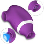 Sucking Licking Sex Vibrator Nipple Clitoris Double Stimulation Tongue Sucker Silicone massager Cunnilingus  Sex Toys For Women