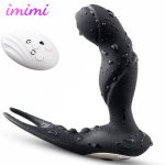 Wireless Remote Control Prostate Massager Male Masturbation Silicone Anal Plug Vibrator Sex Toys For Men Anal Beads