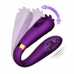Dual Heads G-point vibrator Rotation Tongue Licking Sex Toys for Adult Clitoral Stimulation Oral Sex Vibrator Toys For Woman