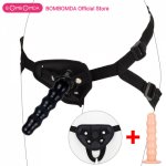 Strap On Dildo Panties Penis With Suction Cup Anal Beads Strapon Harness For Vagina/Anal Plug Sex Toys For Women Dildo Butt Plug