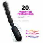 Unisex 20 Vibrator Anal Sex Toys Male Masturbation G Spot Anal Beads Plug Anus Dildo Massager Vaginal Vibrators For Couple