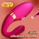 Wireless Vibrator Adult Toys For Couples USB Rechargeable Dildo G Spot U Silicone Stimulator Double Vibrators Sex Toy