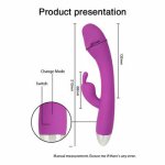 Rabbit Vibrator Sex toys for Adult 10 Mode Dildo Vibrator for Women G Spot Clitoris Stimulator Vagina Erotic Female Masturbator