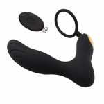 Powerful USB Rechargeable Remote Control Silicone Male Prostate Massage Anal Vibrator Sex Toys for Men Butt Plug Penis Trainning
