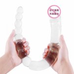Erotic Soft Jelly Dildo Anal Realistic Penis Double Head Dildo Dick Toy for Adult G-spot Sex Toys for Woman Huge Dildo Realistic