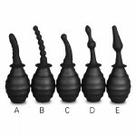 Silicone Anal Cleaner Bottle Vagina Wash Cleaning Injectors Shower Enema Nozzle Anal Douche Buttplug Adult Sex Toys For Couples