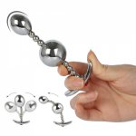 Stainless Steel Swing G Spot Anal Plug Anal Beads Masturbator Anal Prostate Stimulator Butt Ball Adult Sex Toys For Women Men