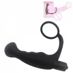 Silicone Male Prostate Massage Anal Plug With Penis lock Penis Ring Stimulate Sexual Adult Butt Plug Adult Sex Toys For Men
