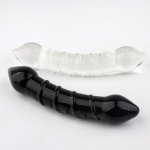 Long Realistic Dildo with Double Heads Glass Manual Sex Toy for Women Couples