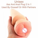 Ass And Anal Plug 2 In 1 Big Anal Toys For Woman Anus Gay Men Butt Plug Thrusting Anal Orgasm Toy Anus Cock Connect Masturbator