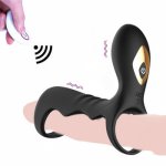10 Speed Penis Cage Vibrator Cock Ring Wireless Remote G-Spot Clitoris Stimulator Vibrators Sex Toys For Men Delay Ejaculation