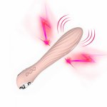 Double function electro shock 7 speed vibration pull ring silicone G spot vagianal dildo AV Clitoris Massager Sex Toy for women