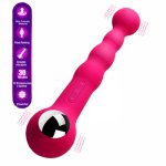 Double Vibration Anal Beads Butt Plug Vibrator Stimulator Clitoris Masturbation G spot Vibrator Anal Sex Toys For Man