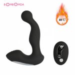 Erotic Heating Sex Toys for Men Prostate Massager Butt Anal Plug Dildo Vibrator Remote Control Male Masturbator Erotic Anal Toys