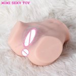 Realistic Vagina for Men Silicone Pocket Pussy Male Masturbator Sex Doll Real Big ass Sex Virgin Sucking Cup Sex Toys for Men