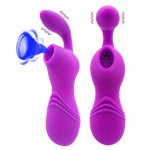 12 Speed Charging Clitoris Stimulator Suck Vibrator Nipple Sucker Vagina G-Spot Sucking Vibrator Masturbator Sex Toys for Woman