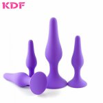 4 Pcs/Set Anal Plug Silicone Adult Sex Toys for Men Couple Butt Plug Sucker Anus Expansion Prostate Massage Erotic Toys