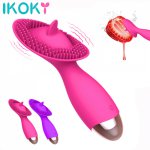 Ikoky, IKOKY Sex Toys for Woman Tongue Vibrator Powerful Nipple Oral Licking Vibrator Clitoris Stimulator Clit Massage 10 Speed