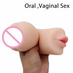 Male Organ Realistic Male Masturbator Aritificial Anal,Vagina,Deep Throat Tongue Suck Pussy Sex Toys for Men