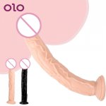 OLO Crystal Jelly Dildo Sex Toys for Woman Realistic Huge Penis Soft Silicone Anal Dildo Adult Products Big Size Suction Cup