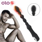 OLO Anal Sex Toys for Men Women Heating Anal Vibrator Anal Plug Anal Long Beads Prostate Massager Butt Plug for Beginner