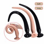 Soft Long Butt Plug 50cm Big Anal Plug Adult Sex Toys for Women Men Prostate Massage Anal Tail Suction Cup Long Butt Plug