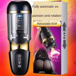 Electric Vibrations Automatic Piston Rotating Sucking Male Masturbator Cup plug Artificial Pussy Real Vagina masturbator for men