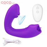 Clitoral Licking Vibrator G Spot Dildo Vibrator 10 Powerful Suction Mode Clit Sucker 2 in 1 Oral Sucking Adult Sex Toy for Women