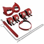 BDSM Sex Toy Adult Games Bondage Sex Toys For Couples Handcuffs Whip Blindfold Adult Sex Products Adult Appealing Red Game Set