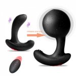 Inflatable vibrating Anal Plug Silicone Prostate Massage For Men Vibration Buttplug Adult Anal Sex Toys