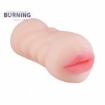 Realistic Silicone Pussy Male Masturbation Masturbator Lip real Mouth Oral Artificial Rubber Vagina For Man Male