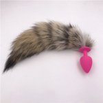 Fox, Anal Plug Fox Tail Butt Stopper Sexy Romance Funny Adult Products Silicone Butt Plug Tail Anal Sex Toys for Women H8-96A