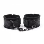 Manufacturer Adult Supplies Wholesale Black Stretch Sponge Velcro Handcuffs Sex Bound Toys