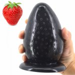 Huge Large Strawberry Anal Plug Adult Toys Big Butt Plug Prostate Massage Anus Expansion Anal Beads Sex Toys for Woman Man Gay