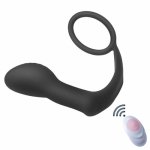 Wearable Prostate Massager Vibrator for Men Prostate Massager Remote Male Masturbation Butt Anal Plug Vibrator Penis Ring