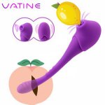 VATINE Clitoris Stimulator Bendable Vibrator G Spot Massager Vibrating Oral Sex Sex Toys for Women Nipple Clit Sucking Vibrator