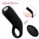 Sex Shop Penis Vibration Ring Sleeve Cockring Vibrator For Men Remote Control Massager G spot Stimulator Adult Sex Toys For Men
