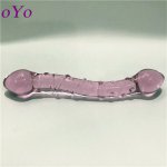 New Huge Double Head Crystal Glass Dildo Fake Penis Sex Toys Anal Butt Plug Vagina Clit Stimulator Female Gay Male Masturbation