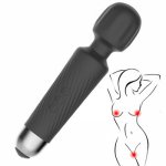 Rechargeable Magic Wand Vibrator Av Stick Silicone Body Massager Clitoris Stimulation Waterproof Adult Sex Toy For Women Couple