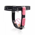 Leather Harness Restraints Bondage sex toy for woman men Chastity With double Anal Penis Plug adlut game sex product shop
