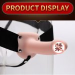 Realistic Penis Wearing Panties Silicone Dildo Strap-on Hollow Penis Sleeve Adult Products Sex Toy for Men Gay Male Masturbation